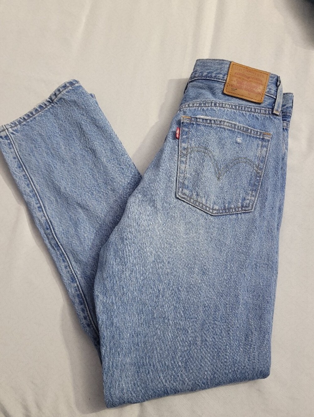 Levi's Womens Levi Red Tab Distressed Button Fly Jeans
